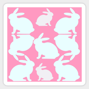 Pink Bunny Rabbit Confetti Sticker